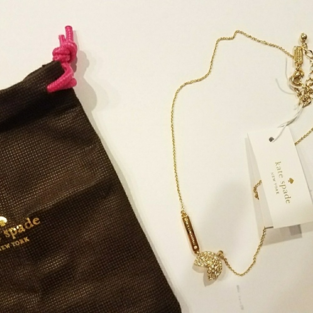 Kate Spade NWT Lucky Fortune Cookie Mini Pendant